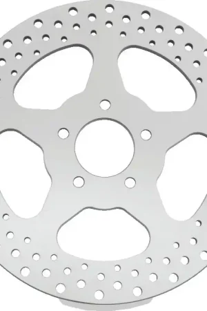 Bikers Choice 00-17 Big Twin 11.5 In Polished Rear 5 Spoke Drilled Stnless Rotor Repl H-D 44156-00 Must Have
