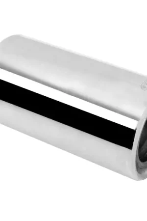 Flash Sale Gibson Rolled Edge Angle-Cut Muffler Quiet Tip - 4in OD/2.25in Inlet/12in Length - Stainless