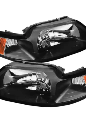 xTune Ford Mustang 99-04 OEM Amber Headlights Black HD-JH-FM99-AM-BK New Arrival
