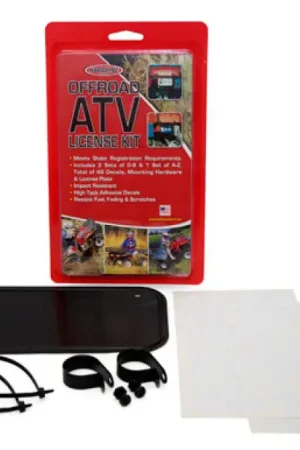 Hardline ATV License Plate Aluminum Black Free Shipping