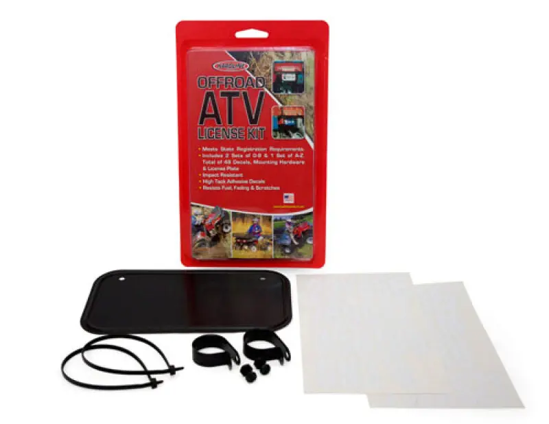 Hardline ATV License Plate Aluminum Black Free Shipping