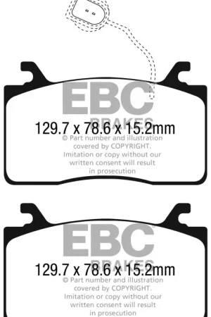 Best Price EBC 2016+ Alfa Romeo Guilia 2.0T Greenstuff Front Brake Pads