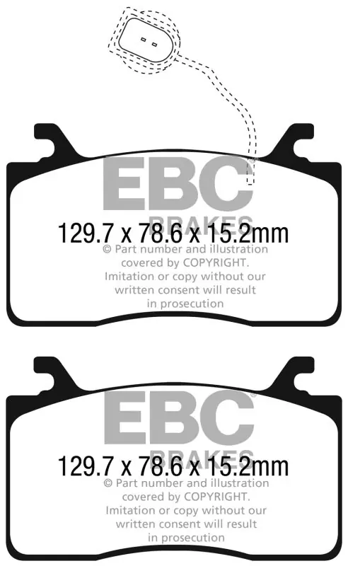 Best Price EBC 2016+ Alfa Romeo Guilia 2.0T Greenstuff Front Brake Pads