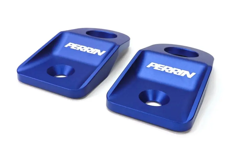 Order Now PERRIN 08-14 Subaru WRX/STI / 08-11 Impreza / 08-10 Outback Upper Radiator Bracket Set - Blue