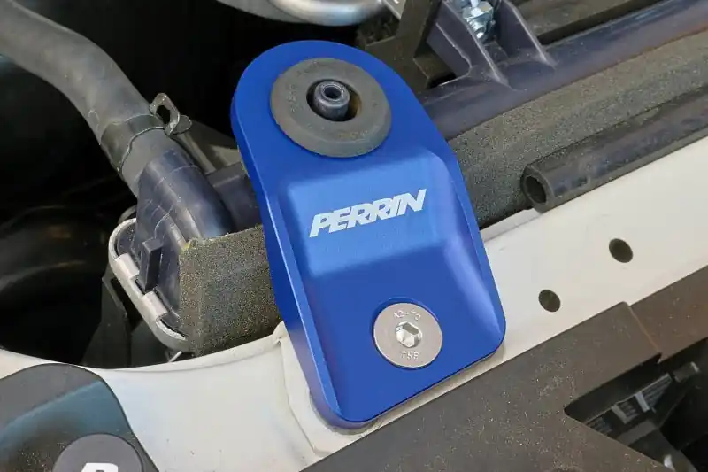 PERRIN 15-21 Subaru WRX/STI / 13-17 Crosstrek / 12-16 Impreza Upper Radiator Bracket Set - Blue In Demand