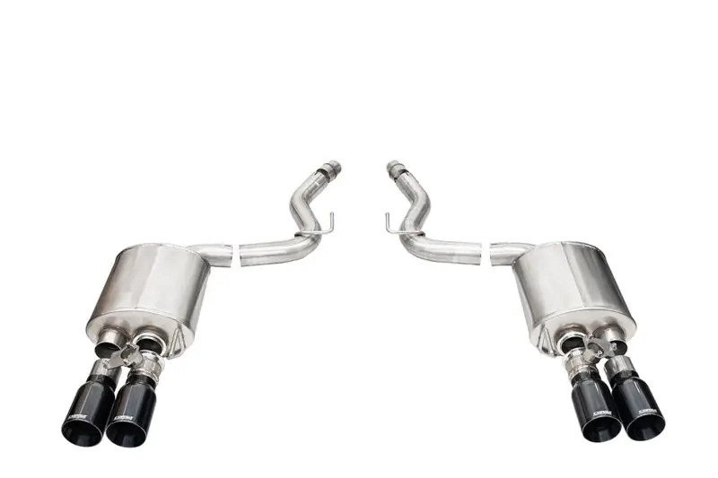 Modern Corsa 2024-2025 Ford Mustang V8 5.0L 3in Axle-Back Exhaust System w/ Twin 4in Black Straight Tips