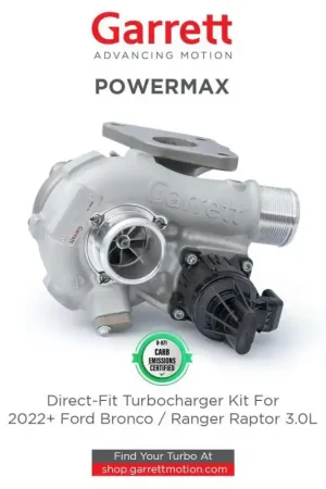 Flash Sale Garrett 2021+ Ford Bronco 2.7L GT1752S PowerMax Turbocharger Kit
