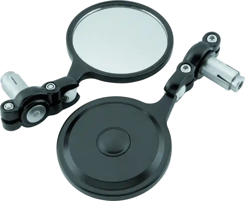 BikeMaster Barend Mirror Folding 7/18in Handlebars - Pair - Black Warranty Included