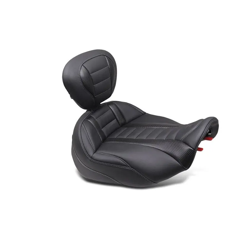 Mustang 23-24 HD CVO Rd Glide(ST), 2024 Rd Glide and Str Glide Pass Arm Backrest - Black/Gray Stitch Direct From Manufacturer