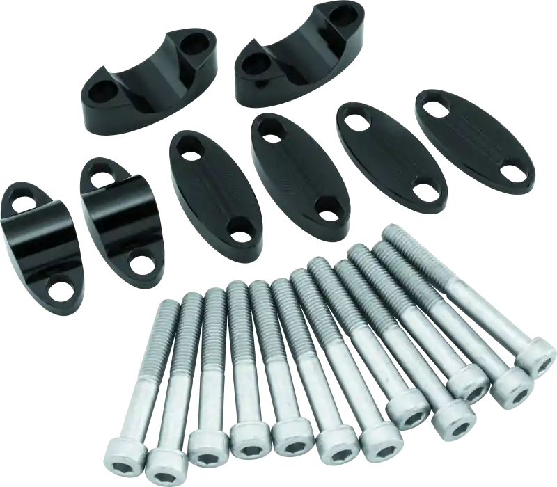 Final Sale BikeMaster Aluminum Handlebar Risers 1-1/8in - Black