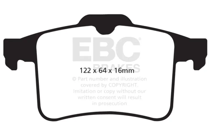 Modern EBC 10-15 Jaguar XF 5.0 Supercharged (470) Yellowstuff Rear Brake Pads