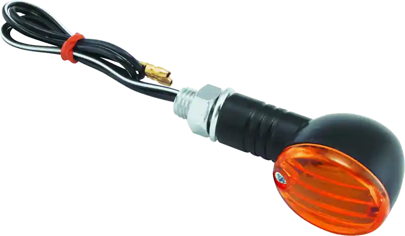 BikeMaster Ministalk Marker Light Round - Black/Amber Authentic