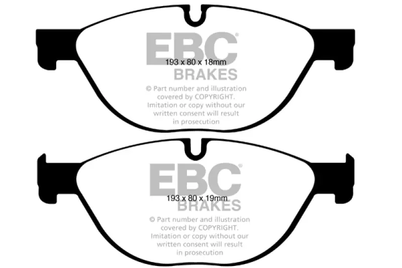 Get Yours EBC 12-13 BMW 528 2.0 Turbo (F10) Performance Redstuff Front Brake Pads