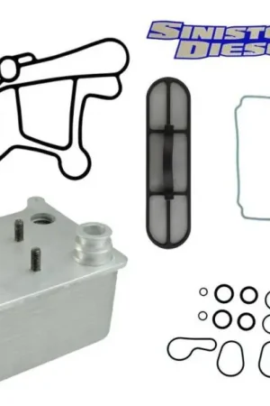 Next Day Delivery Sinister Diesel 03-07 Ford Powerstroke 6.0L Oil Cooler Kit (Includes Gaskets & O-Rings)
