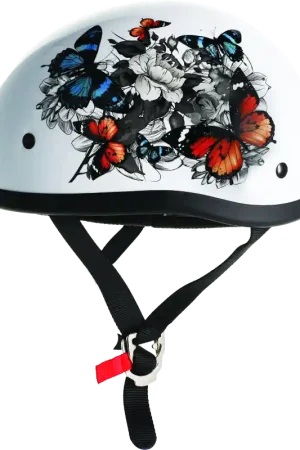 Skid Lids White Rose Original Helmet - Large New Arrival