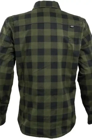 Professional Grade Speed and Strength True Grit Armored Motoshirt Olive/Black - XL