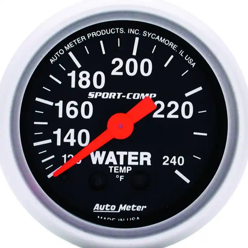 Autometer Sport-Comp 52.4mm 120-240 F Mech 2in Water Temp Trending