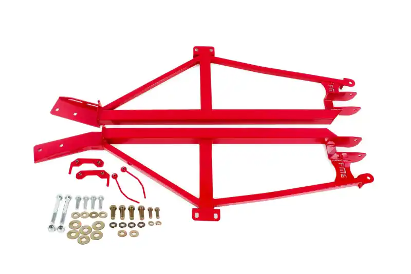 Free Shipping BMR 93-02 F-Body Non-Convertible Bolt-On 4-Point Subframe Connectors - Red