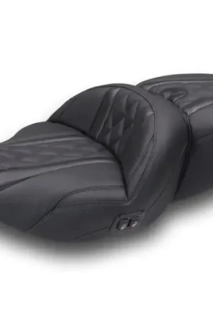 Seasonal Sale Mustang 2023-2025 Harley CVO Road Glide (ST) Heated Standard Reach One-Piece, 2 UP Seat Black