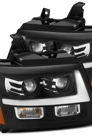 AlphaRex 07-14 Chevrolet Tahoe/Suburban LUXX-Series LED Projector headlights Black w/ DRL/Sequential Budget