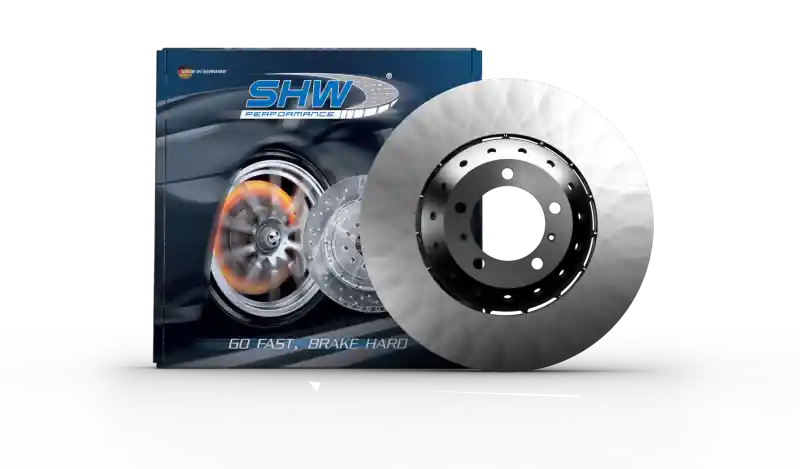 SHW 2021 Porsche Cayenne GTS 4.0L w/19in Wheel/NAO Pads Right Frt Smooth LW Brake Rotor (9Y0615302Q) Same Day Shipping
