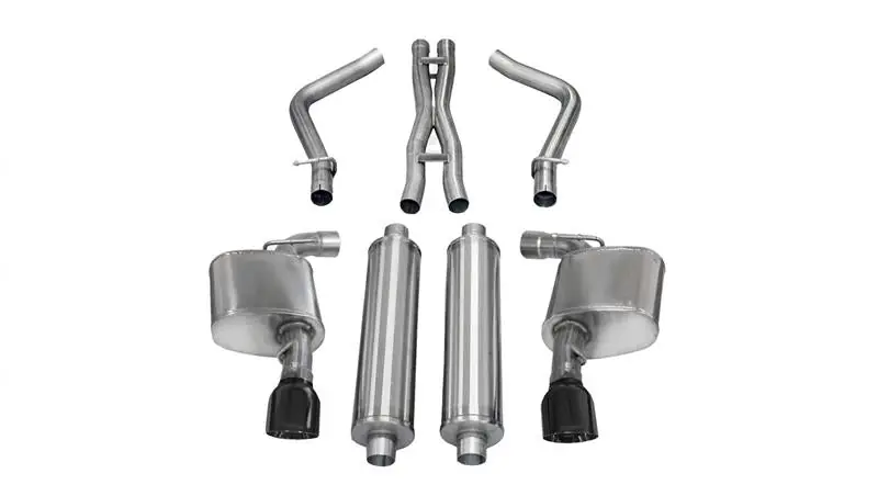 Corsa 2012-2014 Dodge Charger SRT-8 6.4L V8 Black Xtreme Cat-Back Exhaust Wholesale