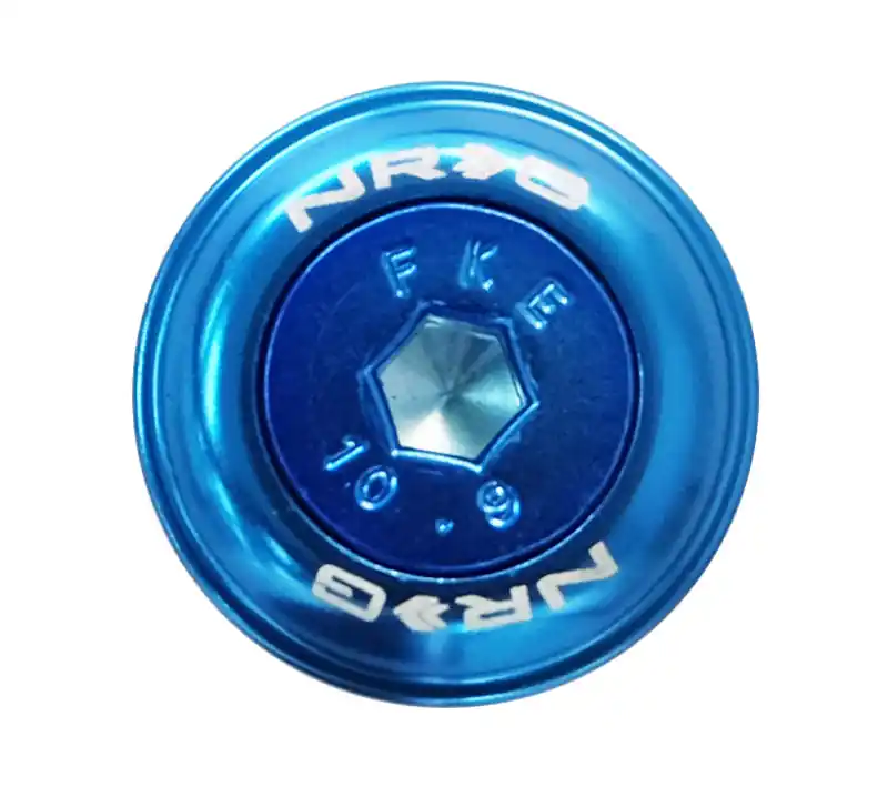 Crafted NRG Fender Washer Kit w/Color Matched M6 Bolt Rivets For Plastic (Blue) - Set of 10