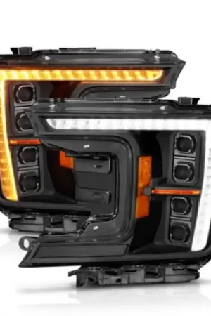ANZO 18-20 Ford F-150 (w/Factory Halogen) Z-Series Full LED Proj Headlights - Pair Deal