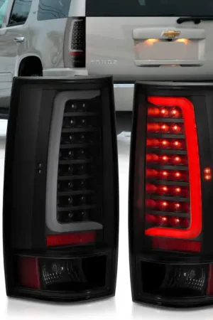 ANZO 2007-2014 Chevy Tahoe LED Taillight Plank Style Black w/Smoke Lens Top Pick