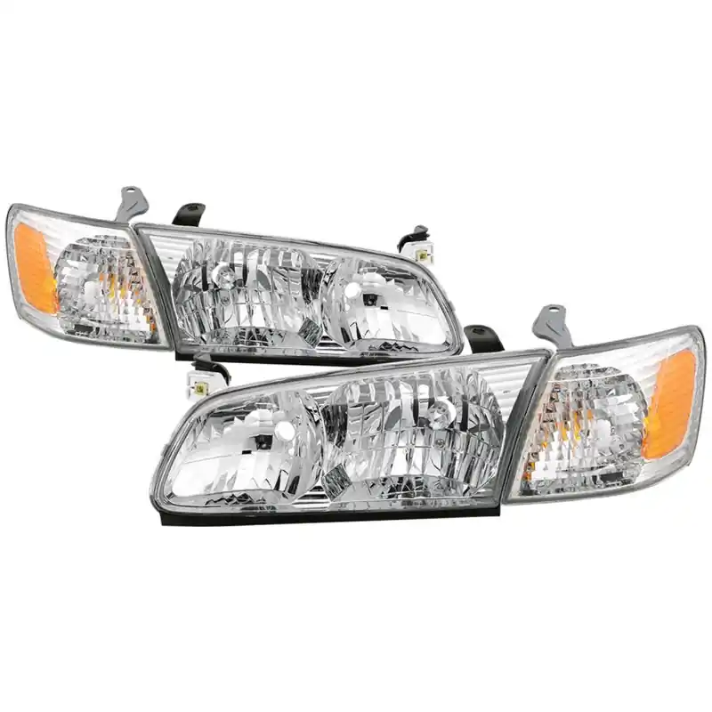 Same Day Shipping xTune 00-01 Toyota Camry 4pc OEM Style Headlights w/Corner Lights - Chrome (HD-JH-TCAM00-SET-C)