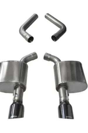 Corsa 2017-2020 Dodge Charger 6.4L/17-19 Dodge Charger 5.7L Black Sport AxleBack Exhaust w/4.5inTips Fast Shipping