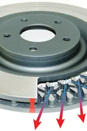 Hassle-Free Returns DBA 08+ EVO X Front Slotted 5000 Series 2 Piece Rotor Assembled w/ Black Hat