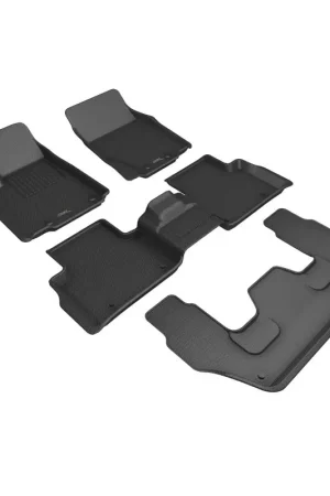 No Minimum Order 3D MAXpider 22-25 Jeep Grand Cherokee L 6-Seat w/ Rear Center Kagu 1st 2nd 3rd Row - Set (Black)