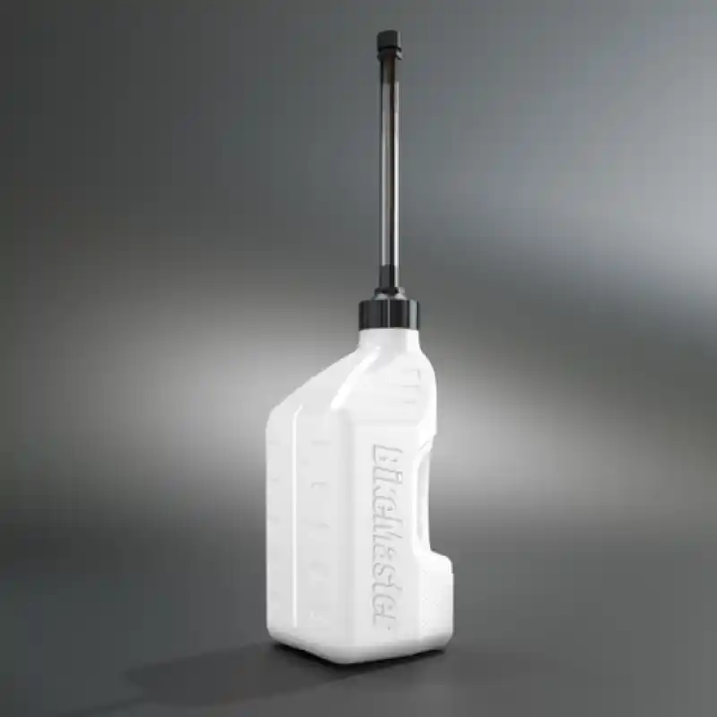 BikeMaster 2.5 Gallon White Jug Black Cap w/ Auto Shut Off Hose Don’t Miss Out
