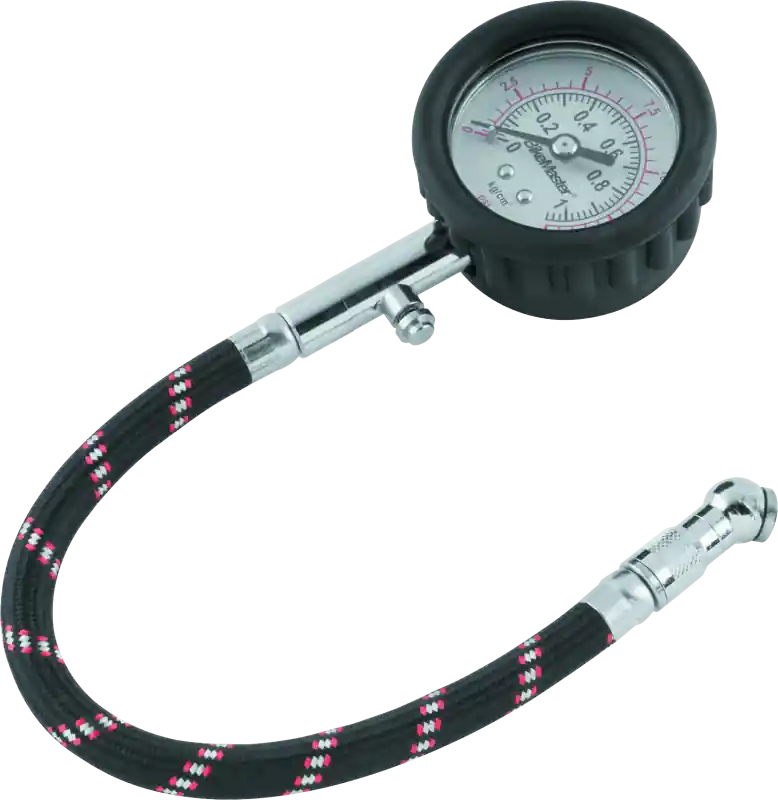 BikeMaster Tire Pressure Gauge/Hose 15 PSI Crafted
