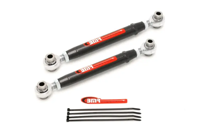 New Release BMR 10-15 5th Gen Camaro Rear Adj. Rod Ends Toe Rods - Black Hammertone