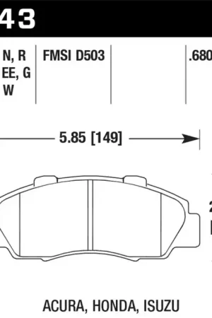 Authentic HAWK ER-1 Brake Pad Sets