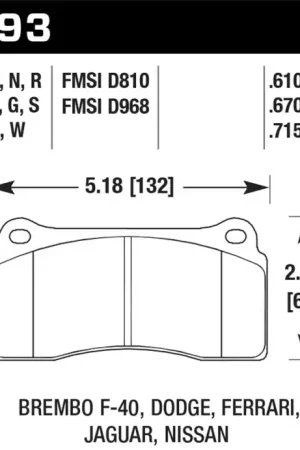 Brand New HAWK Ceramic Brake Pad Sets