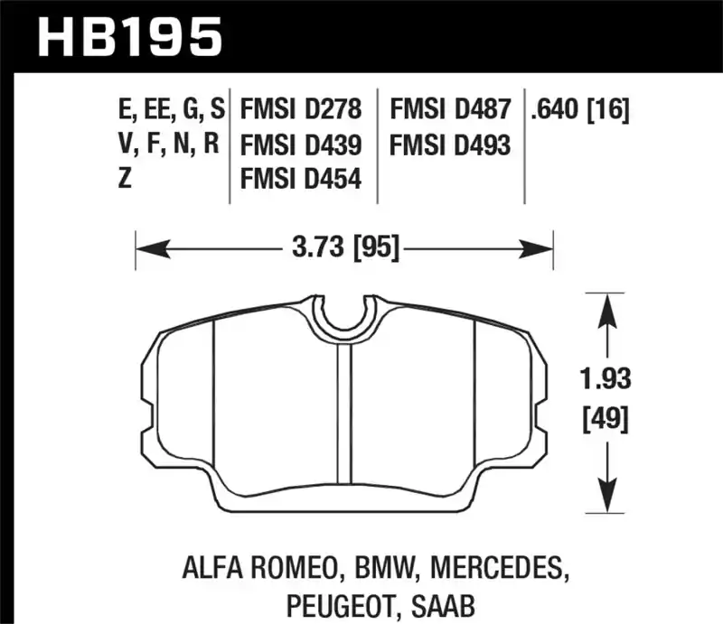 Buy Online HAWK ER-1 Brake Pad Sets