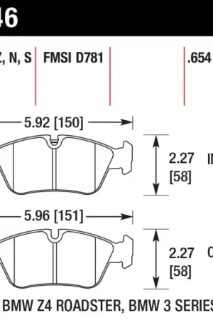 Buy Direct HAWK HP+ Brake Pad Sets