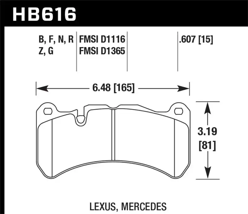 Free Returns HAWK ER-1 Brake Pad Sets