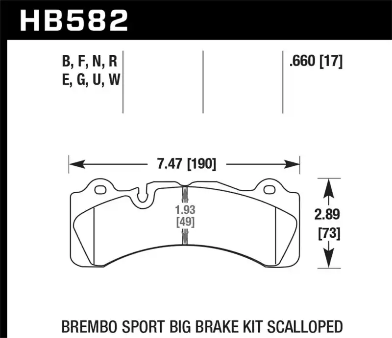 High Quality HAWK HPS Brake Pad Sets