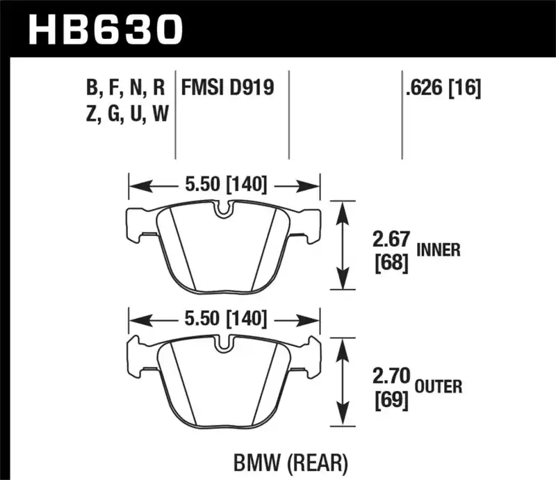 HAWK HPS 5.0 Brake Pad Sets Crafted