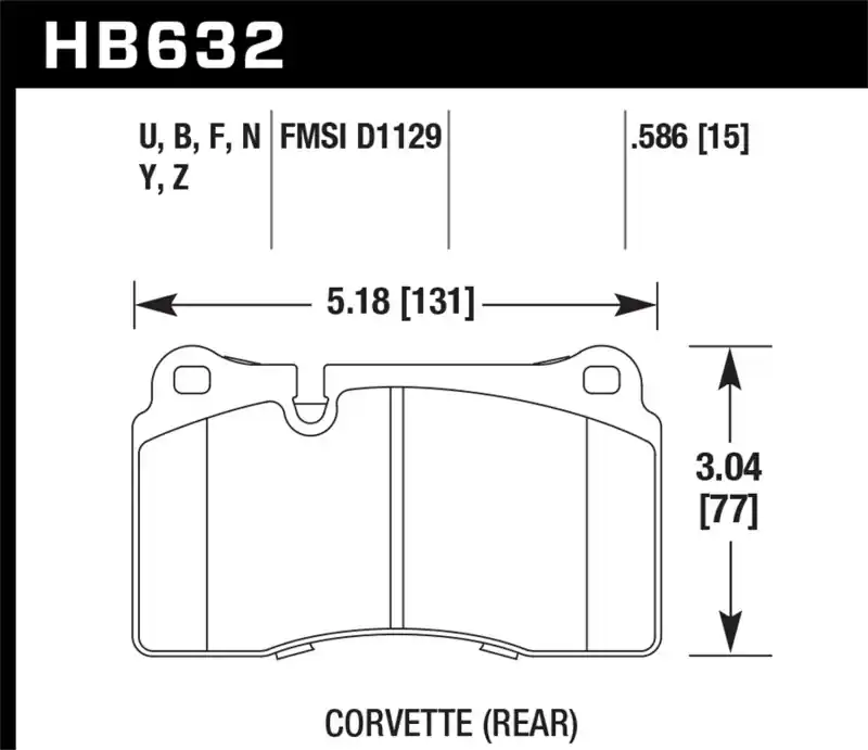 HAWK HPS Brake Pad Sets Fast Shipping