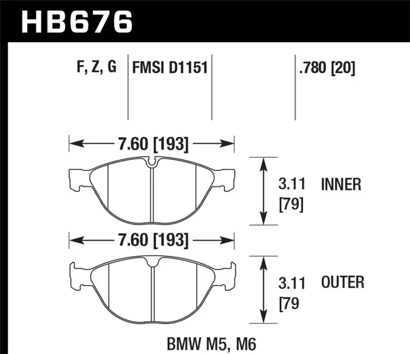 Free Shipping HAWK HPS Brake Pad Sets