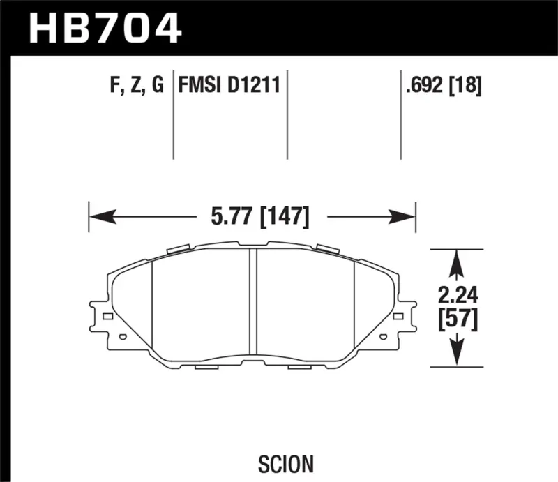 Brand New HAWK HPS Brake Pad Sets