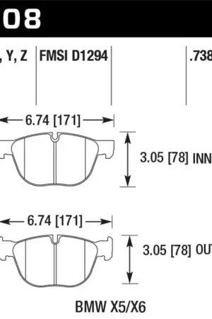Buy Online HAWK HPS Brake Pad Sets