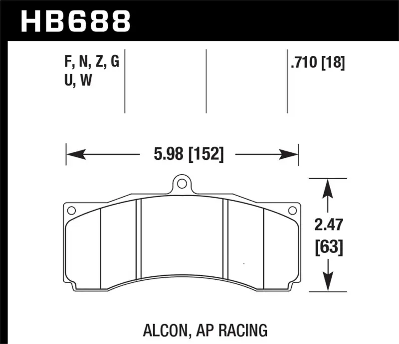 Budget HAWK Ceramic Brake Pad Sets