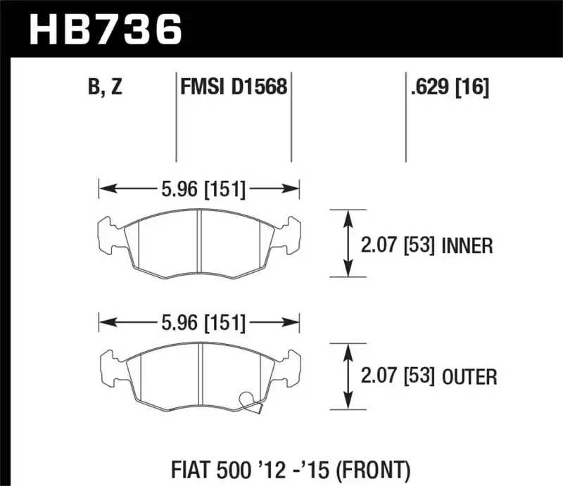 Next Day Delivery HAWK ER-1 Brake Pad Sets
