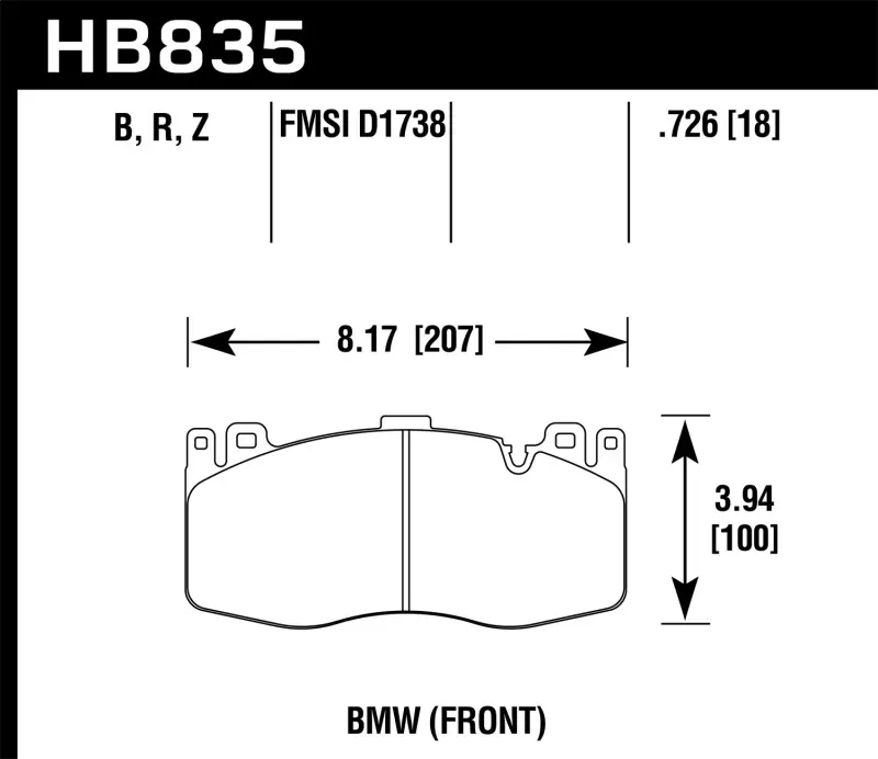 HAWK HPS 5.0 Brake Pad Sets Modern